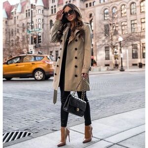 BURBERRY | Timeless Seasonless Mid-length Slim Fit Double-Breasted Trench Coat